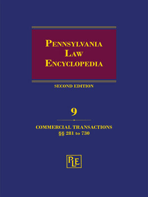 cover image of Pennsylvania Law Encyclopedia
